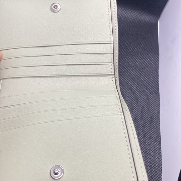 FOR ELANA💚COACH💚 Eliza Silver/Pale Green Small Wallet/NWT - Picture 8 of 10